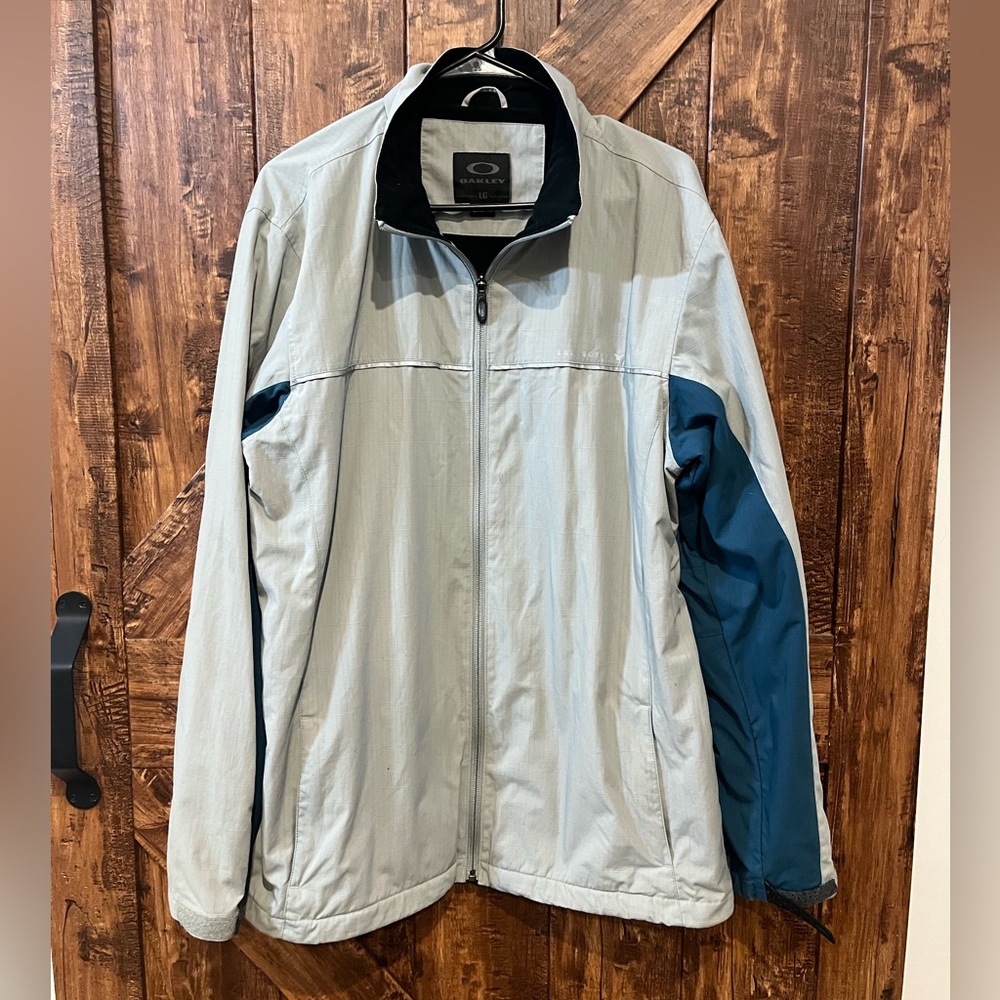 Oakley VTG blue and gray y2k all weather‎ jacket size large EUC see description